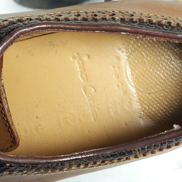 Franco Cuadra Men's 28,5 US10 Brown Distressed Leather Lace Up Trainer Sneakers - Picture 11 of 16